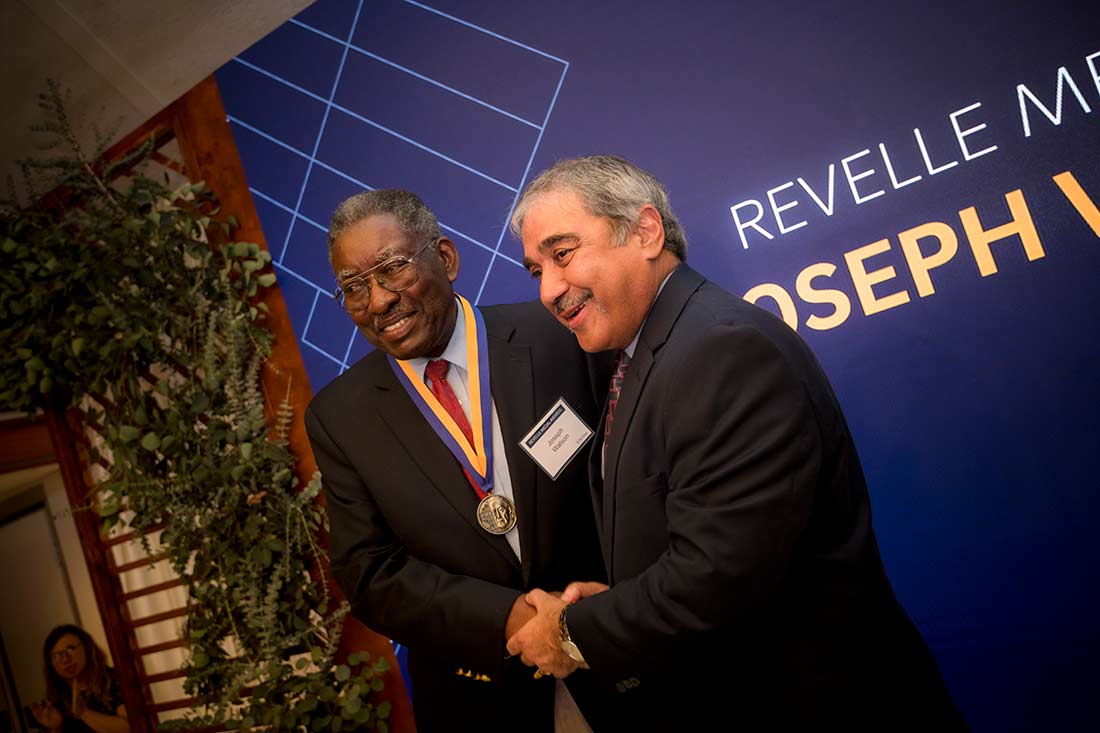 Chancellor Khosla with Revelle medalist